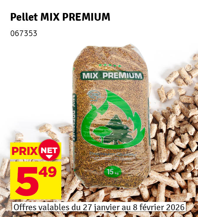 Sac de pellets Mix Premium 15 kg